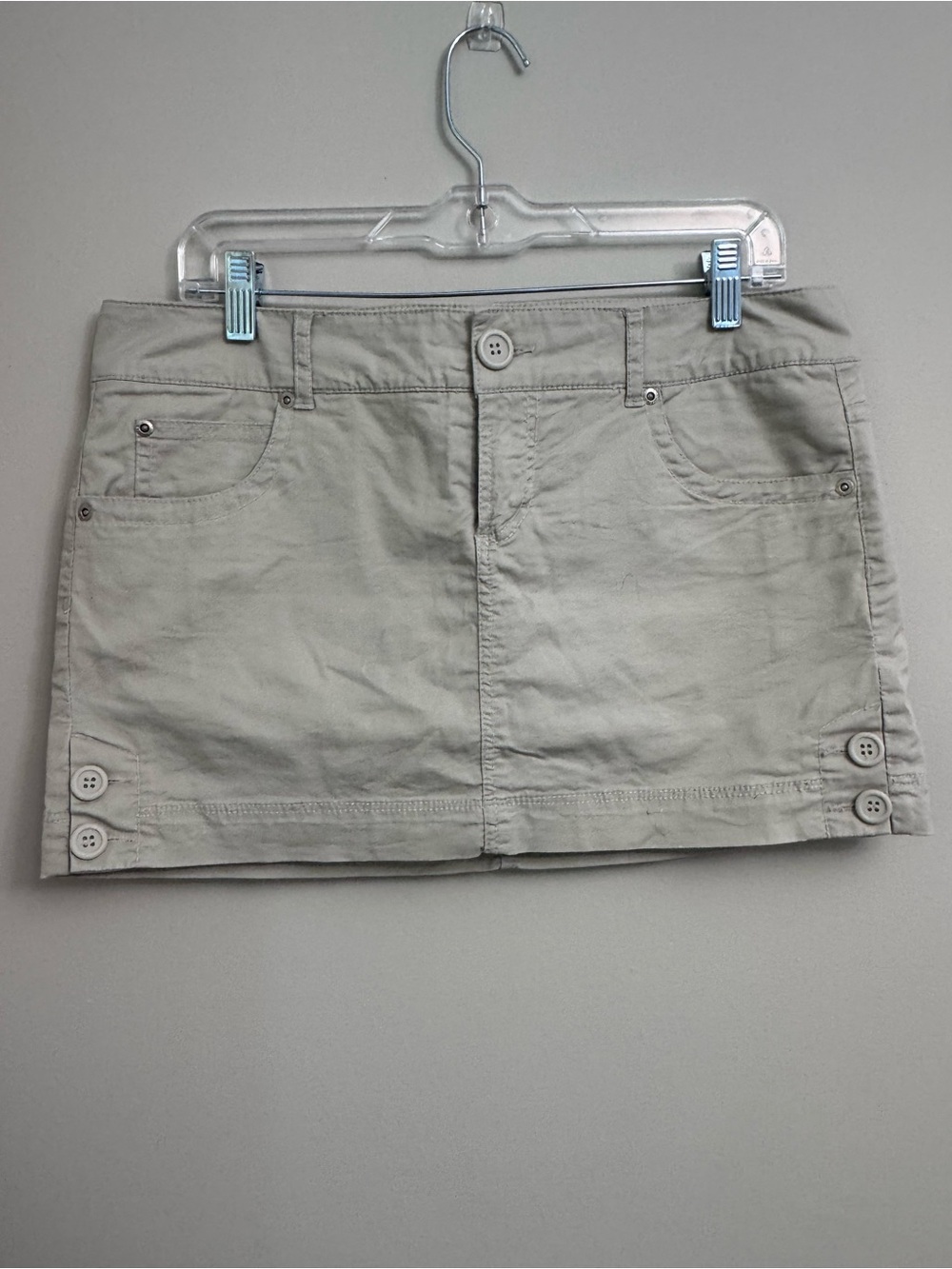 Y2K Smartset Cargo Button-Accent Mini Skirt